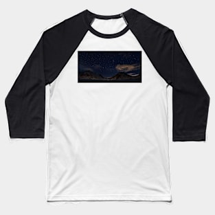 Starry Night at Uttakleiv Beach Baseball T-Shirt